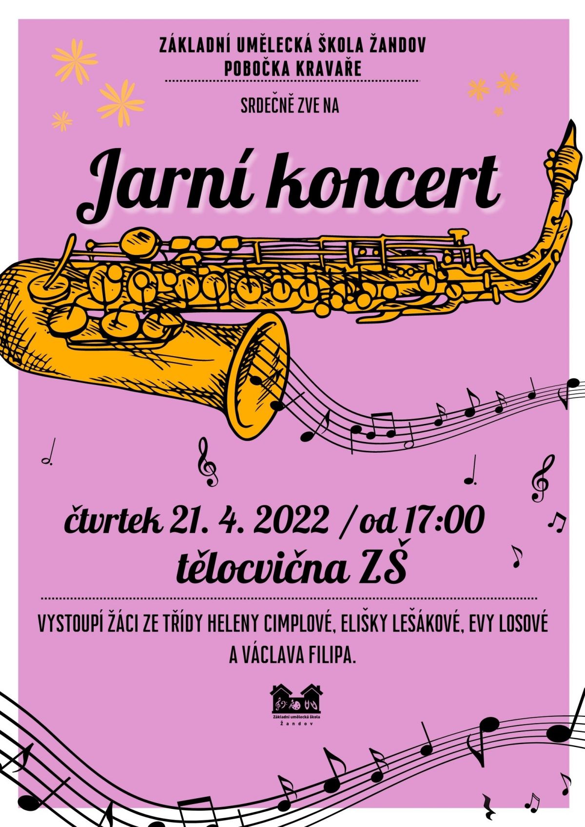 Jarní koncert žáků - pobočka Kravaře